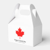 Happy Canada Day Custom Text mit rotem Ahornblatt Geschenkschachtel (Vorderseite)