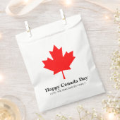 Happy Canada Day Custom Text mit rotem Ahornblatt Geschenktütchen (Ausgeschnitten)