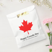 Happy Canada Day Custom Text mit rotem Ahornblatt Geschenktütchen (Versiegelt)