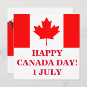 HAPPY CANADA DAY EINLADUNG (Vorne/Hinten)