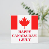 HAPPY CANADA DAY EINLADUNG (Stehend Vorderseite)