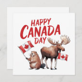 Happy Canada Day Feiertagskarte (Vorne/Hinten)