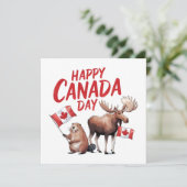 Happy Canada Day Feiertagskarte (Stehend Vorderseite)