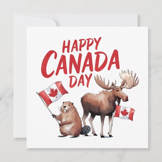 Happy Canada Day Feiertagskarte (Vorderseite)