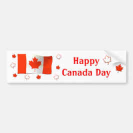 Happy Canada Day Flag and Maple Blätter Autoaufkleber