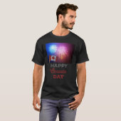 Happy Canada Day Flag & Fireworks T-Shirt (Vorne ganz)