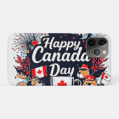 Happy Canada Day Fun Case-Mate iPhone Hülle (Rückseite (Horizontal))