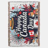 Happy Canada Day Fun Decke (Vorderseite Vertikal)