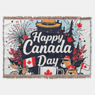 Happy Canada Day Fun Decke
