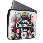 Happy Canada Day Fun Laptopschutzhülle (Vorne Rechts)