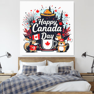 Happy Canada Day Fun Leinwanddruck