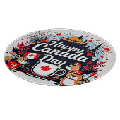 Happy Canada Day Fun Schneidebrett (Ecke)