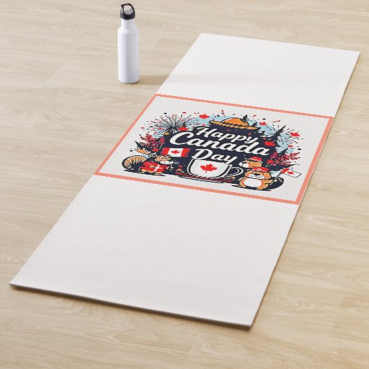 Happy Canada Day Fun Yogamatte (Beispiel)