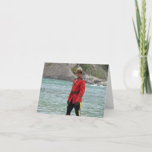 Happy Canada Day Funny Handsome Mountie Foto Karte