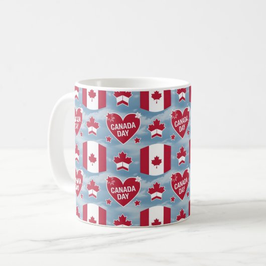 Happy Canada Day Gift Kaffeetasse (Vorderseite Links)