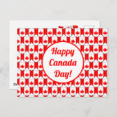 Happy Canada Day Grußmapelleaf Hört Niedlich Postkarte (Vorne/Hinten)