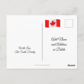 Happy Canada Day Grußmapelleaf Hört Niedlich Postkarte (Rückseite)