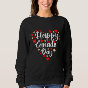 Happy Canada Day I Liebe Canada Heart Maple Leaf Sweatshirt