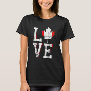 Happy Canada Day I Liebe Canada Maple Leaf Flag T-Shirt