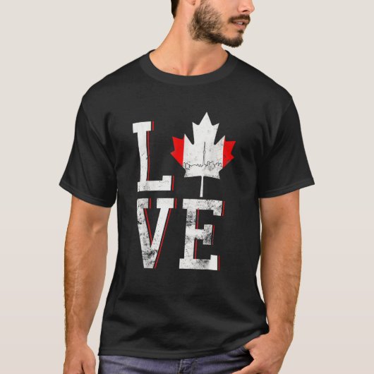 Happy Canada Day I Liebe Canada Maple Leaf Flag T-Shirt (Vorderseite)