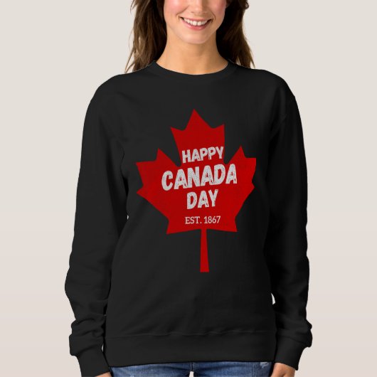 Happy Canada Day July 1st 1867 Canadian Costume Pe Sweatshirt (Vorderseite)