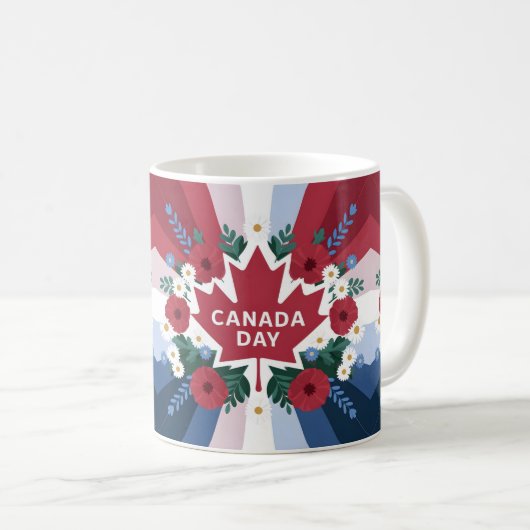Happy Canada Day Kaffeetasse (VorderseiteRechts)