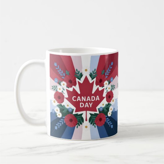 Happy Canada Day Kaffeetasse (Links)