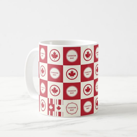 Happy Canada Day Kaffeetasse (Vorderseite Links)