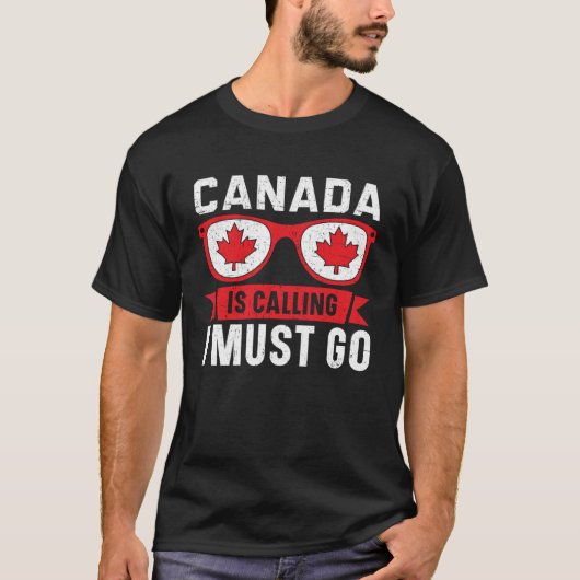 Happy Canada Day Kanada Flag Maple Leaf T-Shirt (Vorderseite)