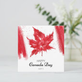 Happy Canada Day Karte (Stehend Vorderseite)