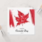 Happy Canada Day Karte (Vorderseite/Rückseite Beispiel)
