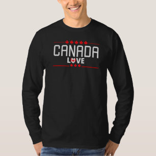 Happy Canada Day Liebe Maple Leaf Heart Canada Fla T-Shirt