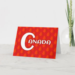 Happy Canada Day-Maple-Blätter Karte