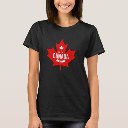 Happy Canada day - Maple leaf Canadian Patriotic T-Shirt (Vorderseite)