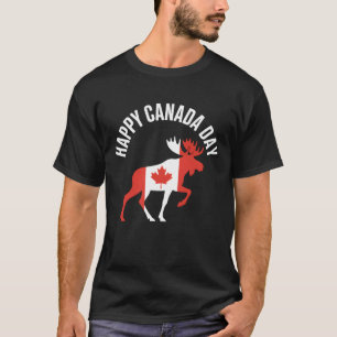 Happy Canada Day Maple Leaf Elche Frauen Männer Ki T-Shirt