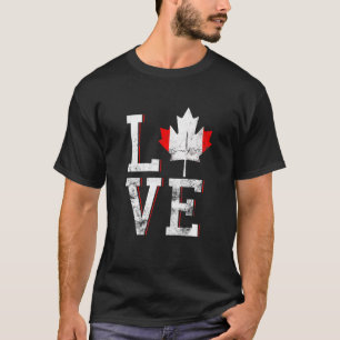 Happy Canada Day Maple Leaf Liebe Kanadische Männe T-Shirt