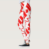 Happy Canada Day Maple Leaf Pattern Funny Leggings (Links)