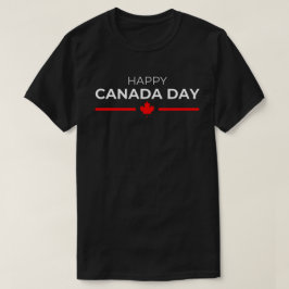 Happy Canada Day Maple Leaf Red White T-Shirt