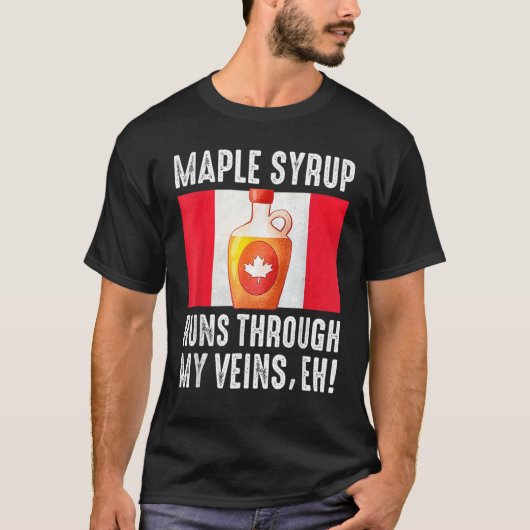 Happy Canada Day Maple Syrup Maple Tree Tapping Me T-Shirt (Vorderseite)