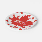 Happy Canada Day Pappteller (Schrägansicht)