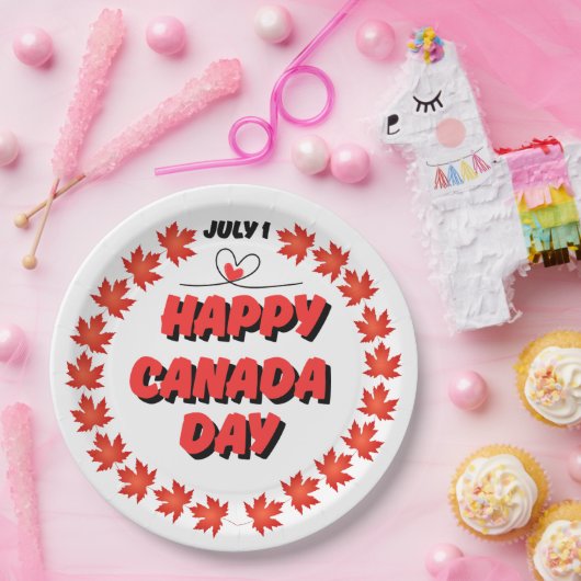 Happy Canada Day Pappteller (Party)
