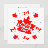 Happy Canada Day Party Einladung (Vorne/Hinten)