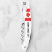 Happy Canada Day Party Korkenschraubenflasche Kellnermesser (Vorderseite)