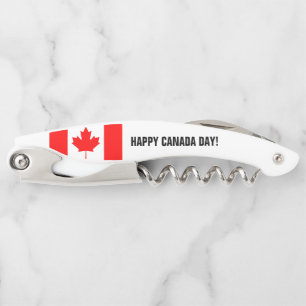 Happy Canada Day Party Korkenschraubenflasche Kellnermesser
