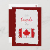 Happy Canada Day Postkarte (Vorne/Hinten)