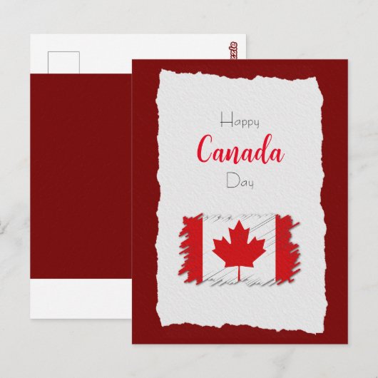Happy Canada Day Postkarte (Vorne/Hinten)