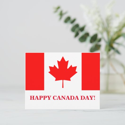 HAPPY CANADA DAY POSTKARTE (Stehend Vorderseite)