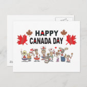Happy Canada Day Postkarte (Vorne/Hinten)