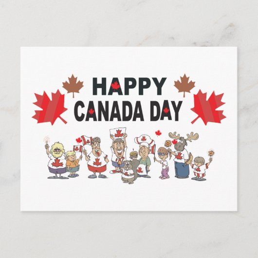 Happy Canada Day Postkarte (Vorderseite)