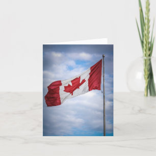Happy Canada Day Red and White Canadian Flag Karte